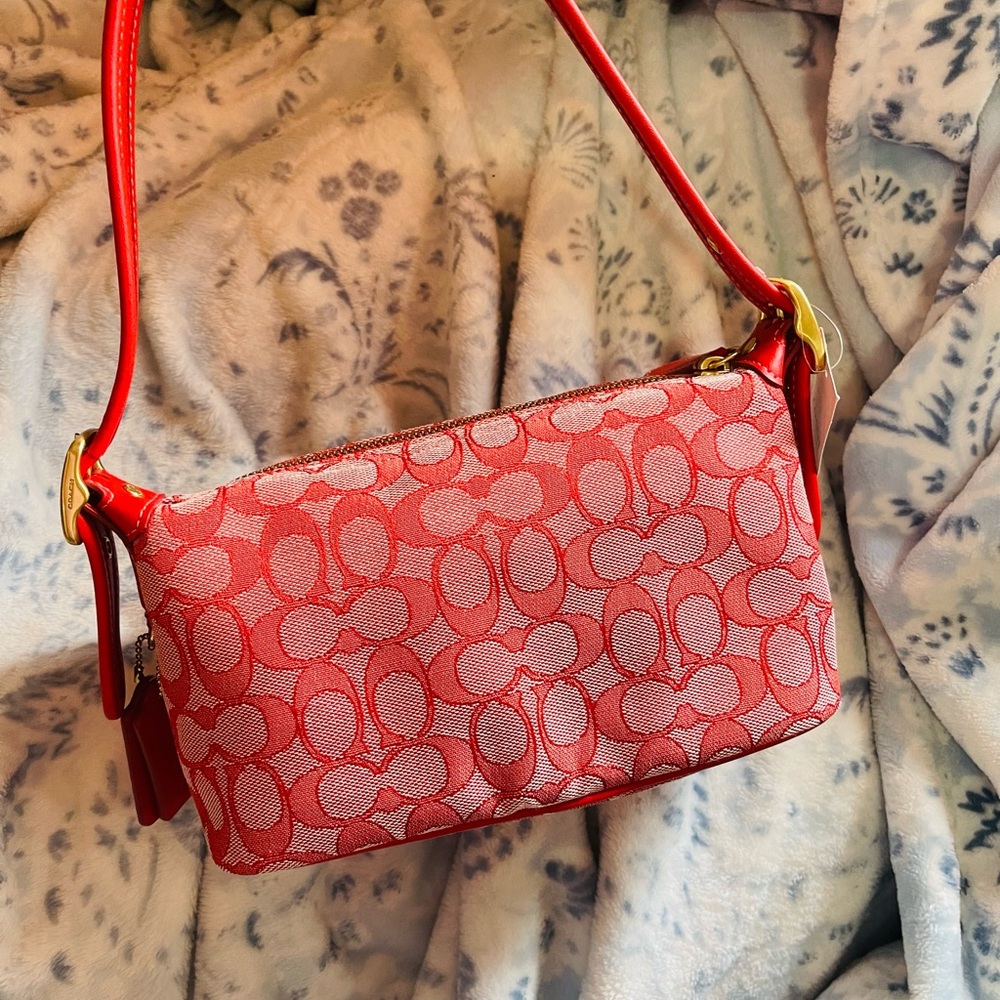 Coach Red Signature Shoulder Bag